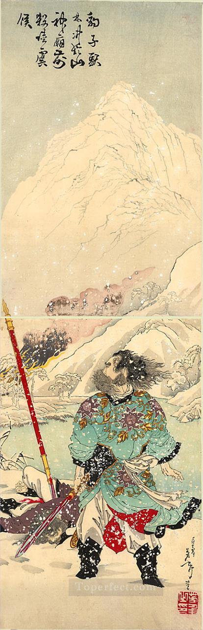 lin chong Tsukioka Yoshitoshi warrior Oil Paintings